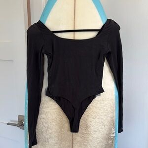 lululemon athletica Black Long Sleeve Bodysuit